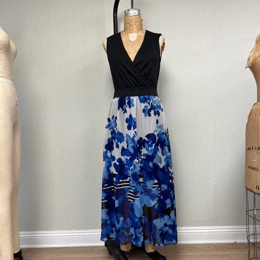 EUC Floral Chiffon Skirt Tank Dress by Signature Collection Medium 8/10